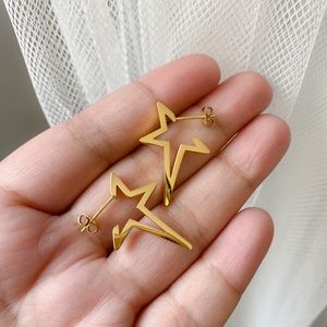 Star Stud Earrings - Water and tarnish resistant